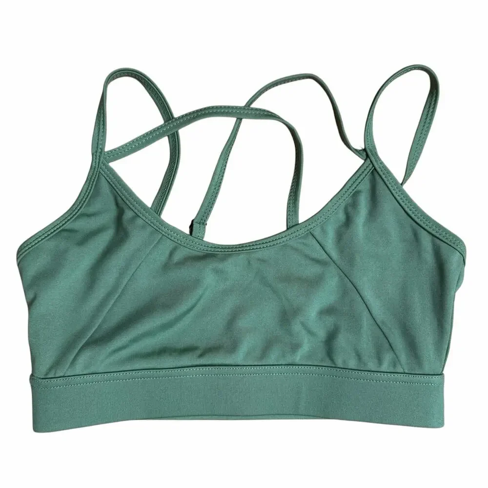 South Beach Sage Green Activewear Set Small Bra Top & Shorts Workout Fitness